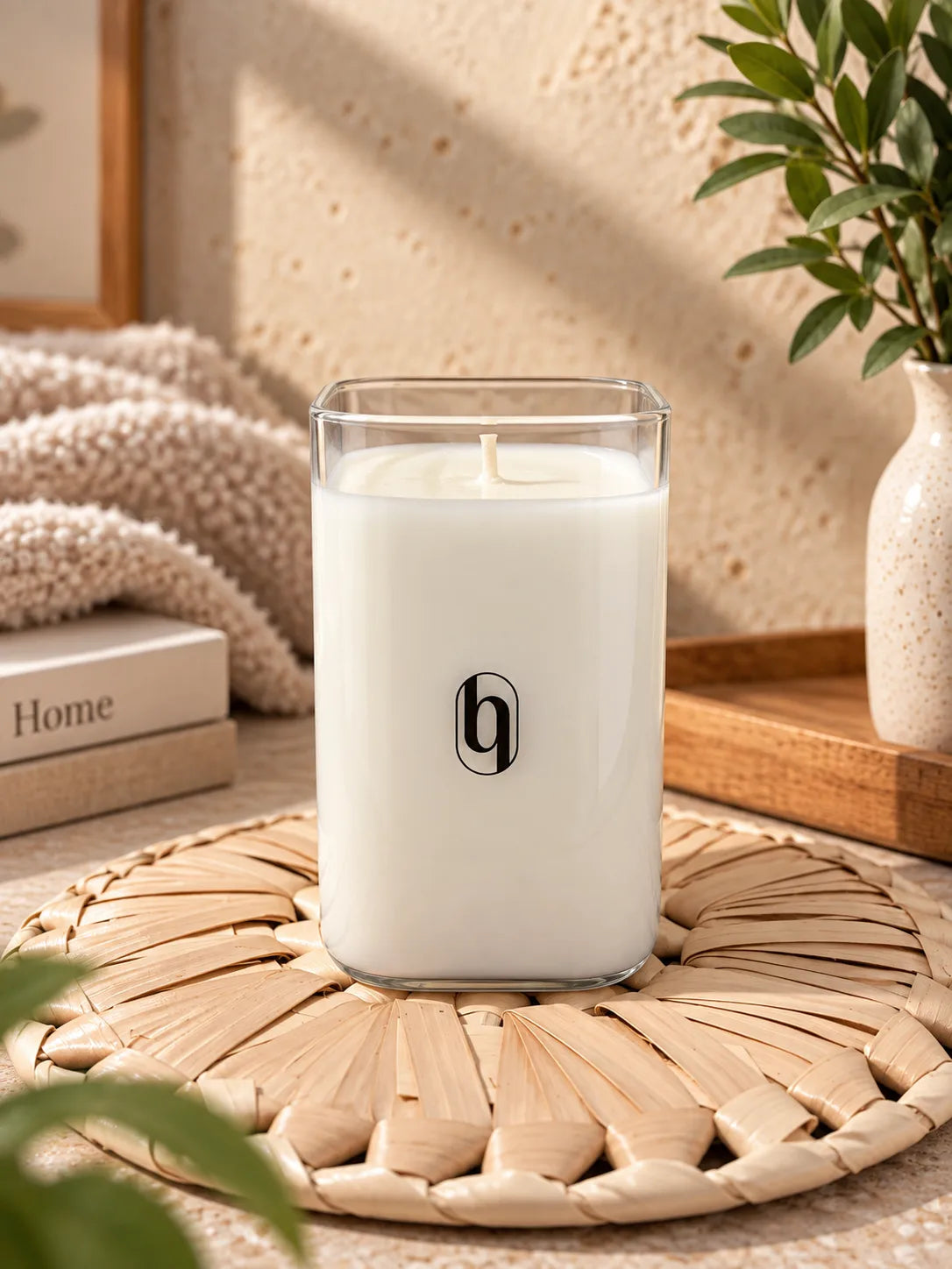 Vela aromática de Palo Santo en vaso de cristal – Hebra Essence