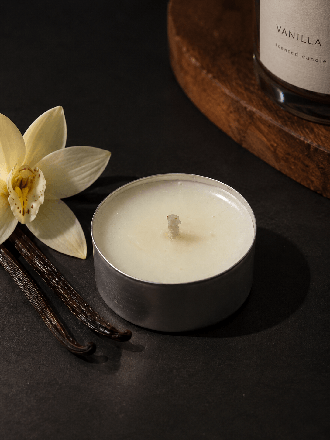 Vela de té aromática de vainilla HEBRA Essence
