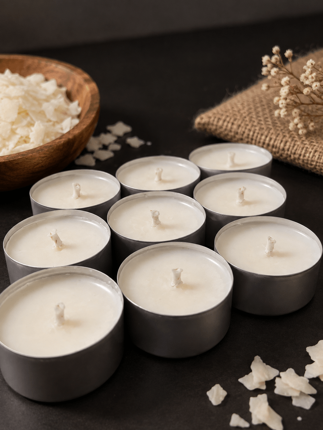Vela de té sin aroma HEBRA Essence