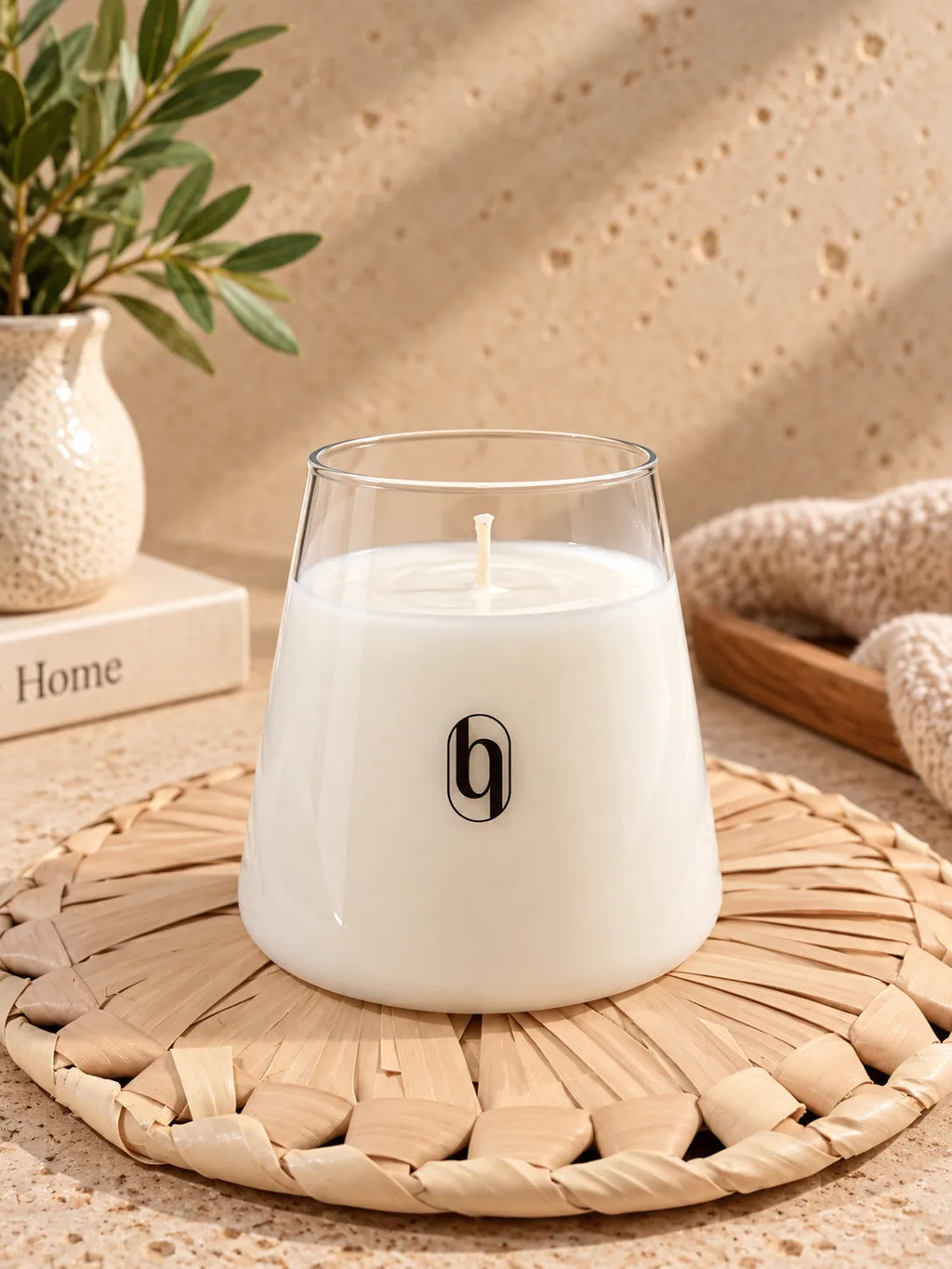 Vela aromática de vainilla en vaso de cristal – Hebra Essence