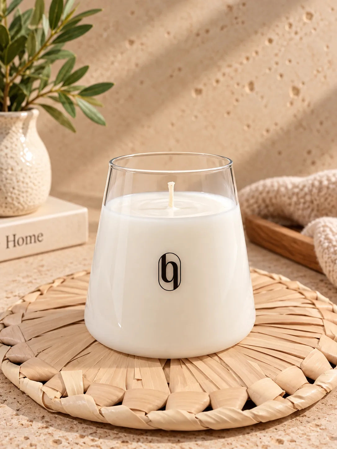 Vela aromática de vainilla en vaso de cristal – Hebra Essence